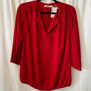 Cranberry Red Blouse